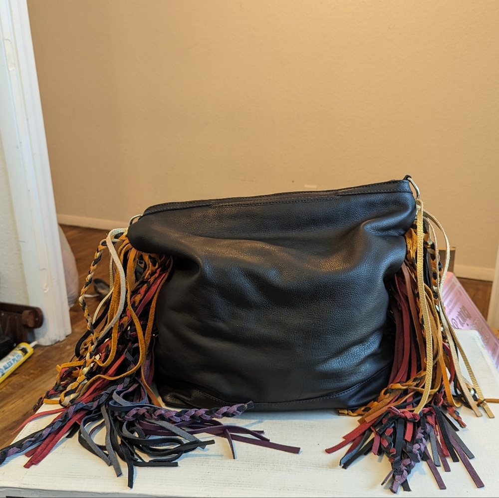 Sirens & Starlight Leather Hobo Ombre Fringe